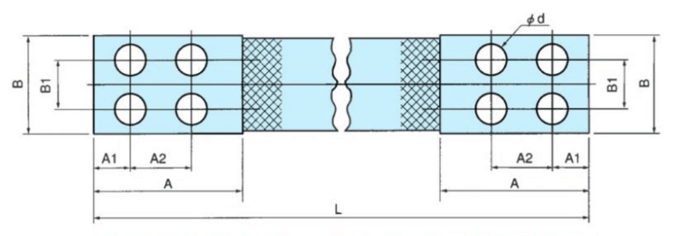 可とう導体 4つ孔 シャントリード KSCタイプ-株式会社カメダデンキ