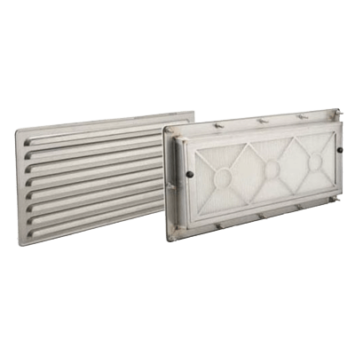 薄型IP55仕様 SUS製 塩害フィルターセット 通気ルーバー VTR-2550S-G-株式会社カメダデンキ