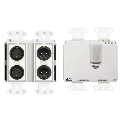 DANTE INTERFACE Dante Wall-Mounted XLR 2×2 I/O-有限会社Digicom