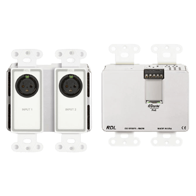 DANTE INTERFACE Dante Wall-Mounted XLR/TerminalBlock 2×2 I/O-有限会社Digicom