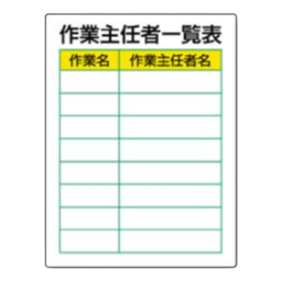 作業主任者一覧表 808-30-株式会社久恵