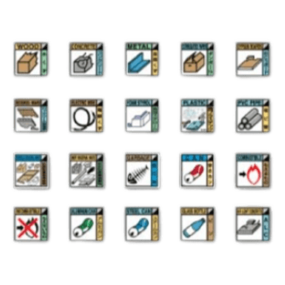 産業廃棄物標識 産業廃棄物表示ミニステッカー-株式会社久恵