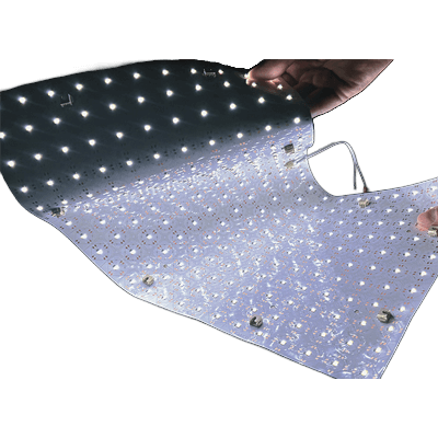 フレキシブルLEDシート 切り取り線から好きな形にカット DC24V 242leds/1シート-株式会社GYK