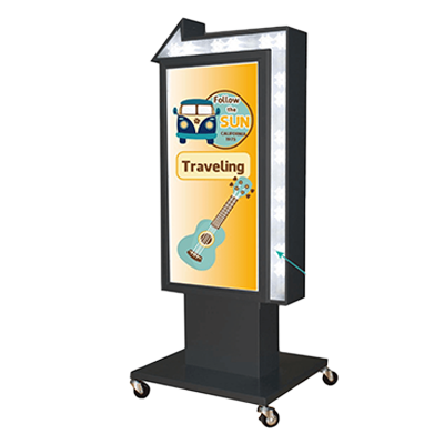 【電飾】点滅スタンド看板 矢印点滅看板 LY-207-株式会社ライトビコー