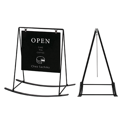 【屋外用・両面】スタンド看板 ロッキングサイン ブラック RK-42BB-株式会社ライトビコー