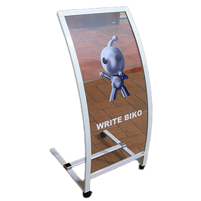 WBオリジナルデザインの看板 WXカーブサイン クリア WX-CLEAR-株式会社ライトビコー