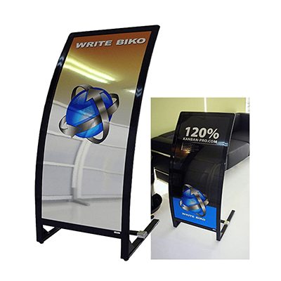 WBオリジナルデザインの看板 WXカーブサイン 鏡面ミラー調 WX-MIRROR-株式会社ライトビコー