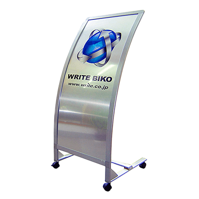 WBオリジナルデザインの看板 WXカーブサイン ステンレスHL調 WX-SUS-HL-株式会社ライトビコー