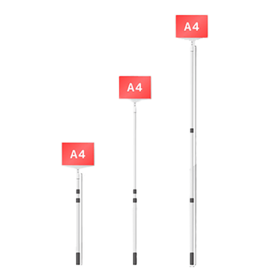 プラカード・手持ち看板 伸縮・差し替え式プラカード A4サイズ PACKCARD_A4-W-株式会社ライトビコー