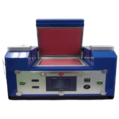 液晶・プリント基板製造メーカー向け開発商品 卓上型真空ラミネーター装置-HFJ生活事業株式会社