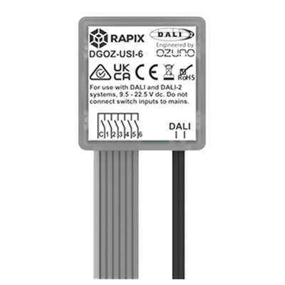 DARI-2スイッチ DALI-2 6接点スイッチ入力 インプットデバイス DGOZ-USI-6-OZUNO TRADING JAPAN合同会社