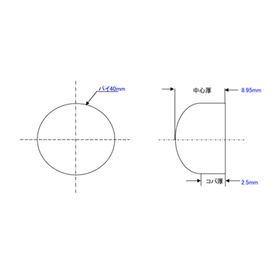 光学レンズ BK7平凸 生地番号20-株式会社ホッタレンズ