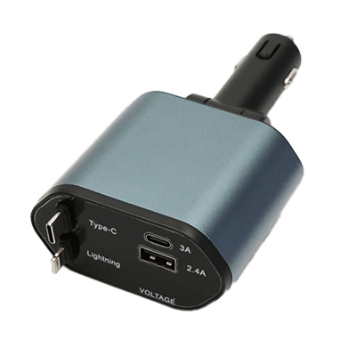 カー用品 巻き取り式USBカーチャージャー HWE-0050-株式会社 ヒロ・コーポレーション