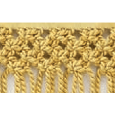 別誂旗 フレンジ 真田付き人絹平糸金色四段 七宝編付きフレンジ 1-0127-服部株式会社