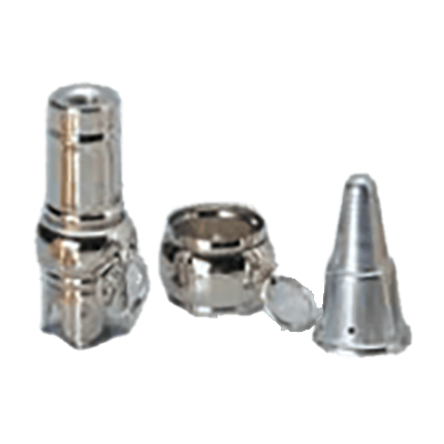 旗付属品 棒金具 (真鍮製ニッケルメッキ) 1.8m 旗棒用廻り釻付き逆輪 1-0235-服部株式会社