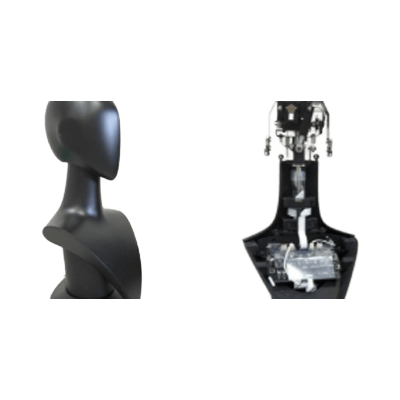 イヤリング、ネックレスをアピール 人型ロボット-株式会社アイディック3D