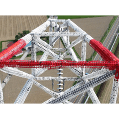 防災・安全・環境 鉄塔の落氷・落雪対策 落氷雪防止ネット-株式会社カナエ