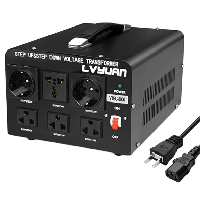 アップ/ダウン両用変圧器 3,000W VTEU-3000-株式会社タイガン