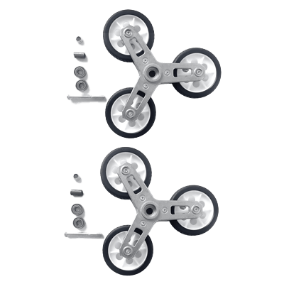 生活用品・家具 キャリーカート用交換 3輪タイヤキット 2個セット tyre-silver-M-株式会社タイガン