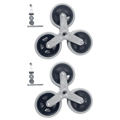 生活用品・家具 キャリーカート用交換 3輪タイヤキット 2個セット tyre-silver-L-株式会社タイガン