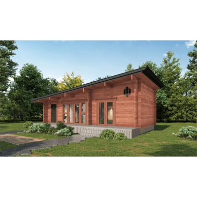 ユニログハウス SOUTH-S One-story (サウス-S平屋：南玄関仕様) U13-1-株式会社ビックボックス