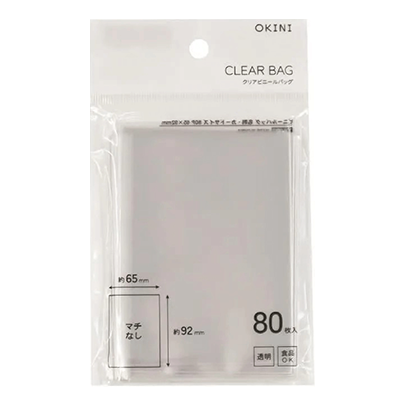 100円ショップ商品 透明袋 クリアバッグ OPP袋 800枚入 約 W65×H92mm 名刺サイズ H-YV0D7-株式会社包む