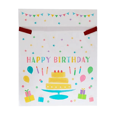 100円ショップ商品 包装紙・巾着バッグ ラッピング 巾着バッグ ラッピング袋 10枚入 バースデー 誕生日 H-YD019-株式会社包む