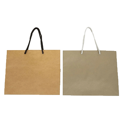 100円ショップ商品 手提げ紙袋 紙袋 手提げ 10枚入 エンボス クラフト&ナチュラル Mサイズ H-YG028-株式会社包む