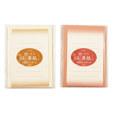 100円ショップ商品 レターセット・カード・一筆箋・色紙 ミニレターセット 便箋80枚 封筒40枚 ぽっちりお手紙 H-YL046-株式会社包む