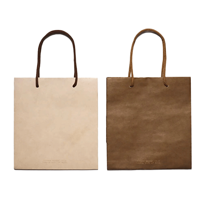 100円ショップ商品 手提げ紙袋 紙袋 手提げ 10枚入 カフェ クラフト シンプル Sサイズ H-YG040-株式会社包む