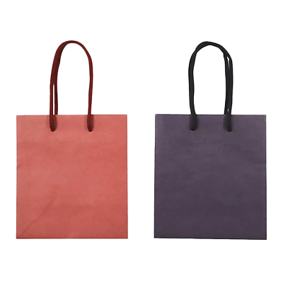 100円ショップ商品 手提げ紙袋 紙袋 手提げ 10枚入 エンボス リッチ 赤 ネイビー Sサイズ H-YG038-株式会社包む
