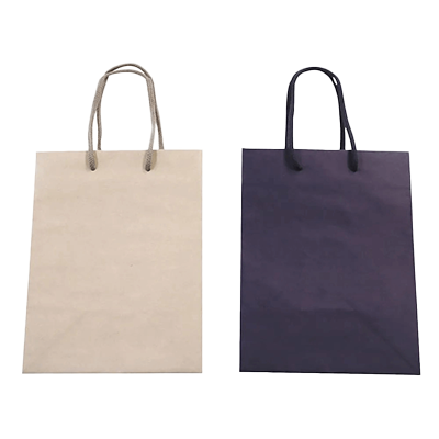 100円ショップ商品 手提げ紙袋 紙袋 手提げ 10枚入 エンボス リッチ 白 ネイビー Mサイズ H-YG043-株式会社包む