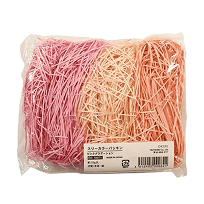 100円ショップ商品 ボックス・緩衝材 (パッキン) 緩衝材 10個 3カラーパッキン ピンクグラデーション H-OC70071-株式会社包む