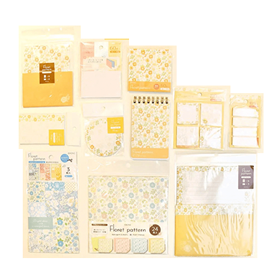 100円ショップ商品 デザイン別 セット販売商品 ローレット イエローセット 黄色 花 小花柄 H-S0112-株式会社包む