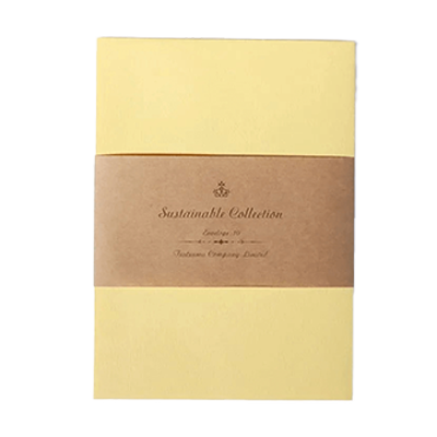 ステーショナリー 封筒 10枚入 タント L-57 黄色 無地 エンボス H-TL0N2-株式会社包む