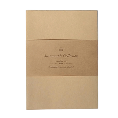 ステーショナリー 封筒 10枚入 里紙 こうぞ 茶色 ベージュ 無地 和風 H-TL0N6-株式会社包む