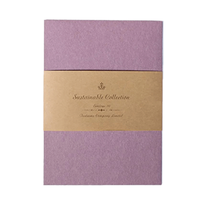 ステーショナリー 封筒 10枚入 里紙 ききょう 紫 無地 和風 H-TL0O5-株式会社包む