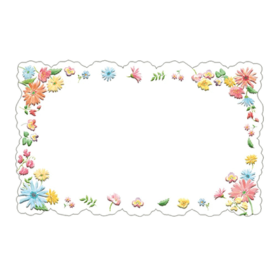 ステーショナリー ミニカード メッセージカード カラフルフラワー 花 H-TC0C3-株式会社包む