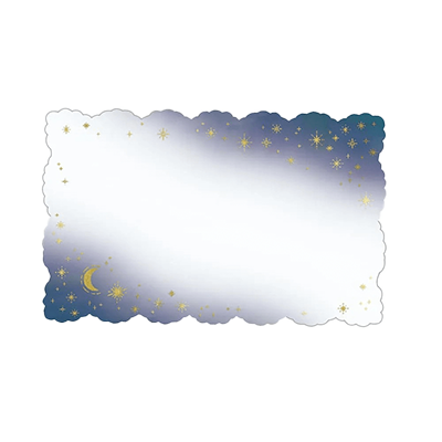 ステーショナリー ミニカード メッセージカード 箔押し ナイトスカイ 星 夜空 FSCミックス H-TC0D8-株式会社包む