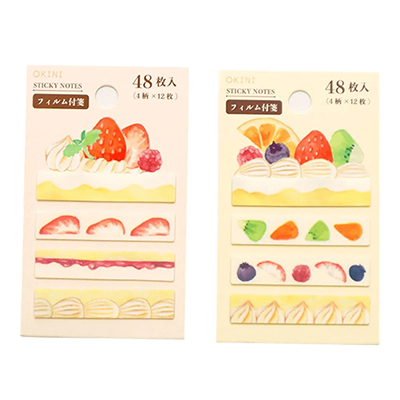 100円ショップ商品 付箋・メモパッド 付箋 10個セット ケーキ 断面 フィルム H-Y9049-株式会社包む
