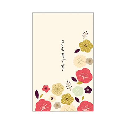ステーショナリー ポチ袋 花模様 Sサイズ H-TP056-株式会社包む
