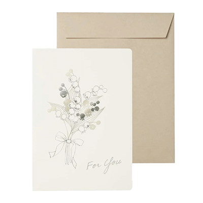 ステーショナリー 色紙・色紙シール 色紙 箔押し 蛇腹折 シンプル スズラン H-TS034-株式会社包む