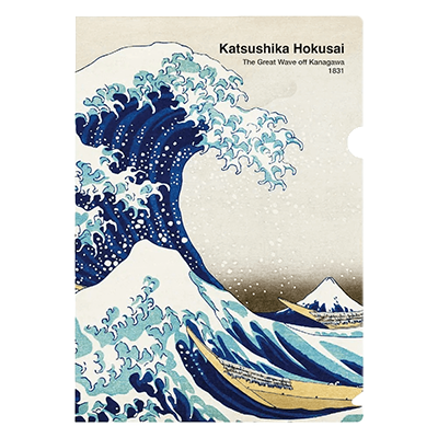 ステーショナリー クリアファイル A4 北斎 神奈川沖浪裏 浮世絵 富嶽三十六景 クラスリー KUrasly H-T9071-株式会社包む