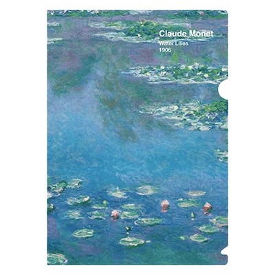 ステーショナリー クリアファイル A4 モネ 睡蓮 クラスリー KUrasly H-T9074-株式会社包む