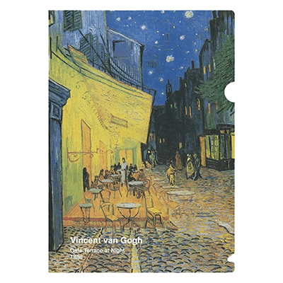 ステーショナリー クリアファイル A4 ゴッホ 夜のカフェテラス クラスリー KUrasly H-T9076-株式会社包む