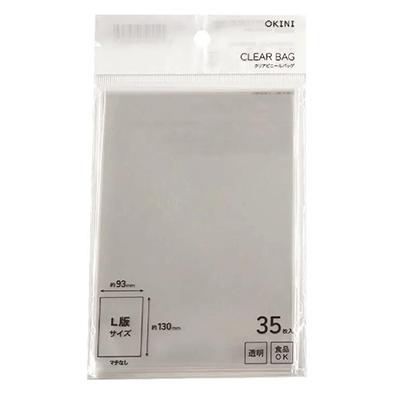 100円ショップ商品 透明袋 クリアバッグ OPP袋 350枚入 約 W93×H130mm L判サイズ H-YV0B2-株式会社包む