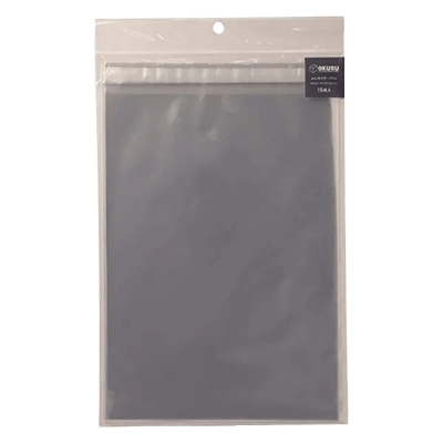 ラッピング ビニールバッグ 透明袋 クリアバッグ OPP袋 15枚入 糊付 約W220×H310mm H-TF007-株式会社包む