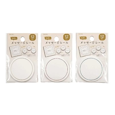 100円ショップ商品 シール メッセージシール 120片入 色紙シール 箔押し 箔フレーム 金 ピンク 青 寄せ書き H-YW066-株式会社包む