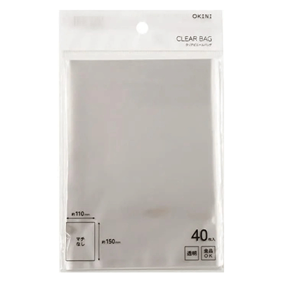 100円ショップ商品 透明袋 クリアバッグ OPP袋 400枚入 約 W110×H150mm A6サイズ ハガキサイズ H-YV0D5-株式会社包む