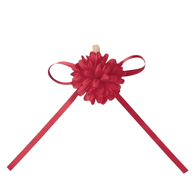 ラッピング オーナメント 花 レッド マムリボンオーナメントクリップ H-TO003-株式会社包む